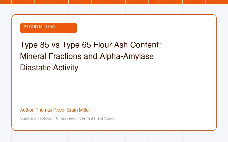 Type 85 vs Type 65 Flour Ash Content: Mineral Fractions and Alpha-Amylase Diastatic Activity